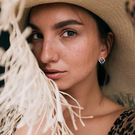 18K White Gold Plated Rainbow Cubic Zirconia Stud Earrings CZ Square Geometry Earring Women Teens Hypoallergenic Jewelry Gift for Her