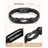 YIBONIKA Infinity Bracelets Gifts for Grandad, Braided Leather Bracelet Gifts