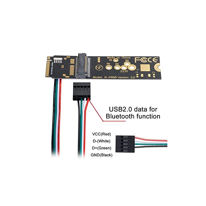 Cablecc Wireless NGFF A/E Key to WiFi Card M.2 NGFF