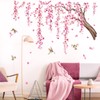 Tanlaby Cherry Blossom Tree Wall Stickers Pink Flowers Branch Wall