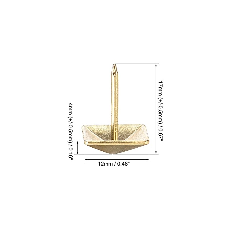 sourcing map Upholstery Nails 12 mm Diameter 17 mm Round