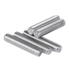 Niooliuk Pack of 50 ]M4 x 20mm Length 304 Stainless Steel Fully Threaded Rod Bar Studs Silver Tone