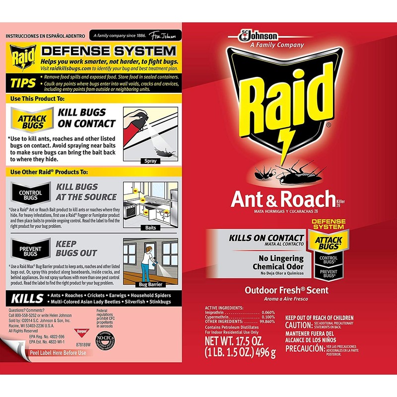 Raid Ant & Roach Killer Defense System, Outdoor Fresh Scent