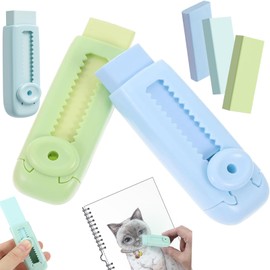 6pcs Eraser, Retractable Erasers with Pig, 3 Colours Pencil Eraser Set, Scented Eraser Pen, Funny Push Pull Eraser, Eraser School for Schools, Offices, Painting