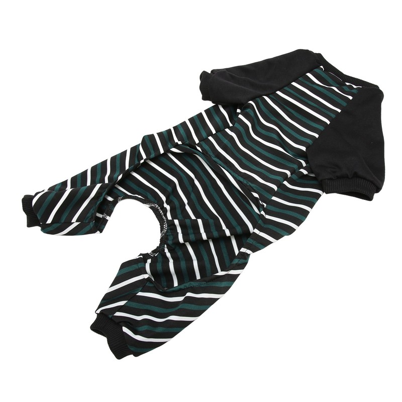 Striped Dog Pajamas Soft Stretchy Fashionable 4 Legged Puppy Pajamas