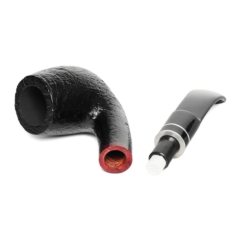 Briars Handmade Pipe with Black Bent Saddle Stem Fit 9mm