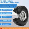 RRQ 4.10/3.50-4 Flat Free Tire and Wheel, 10" Heavy Duty