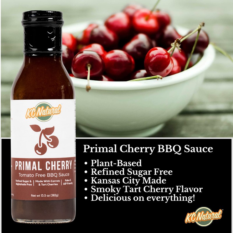 KC Natural - Paleo AIP Barbecue Sauce, Primal Cherry, 14