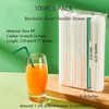 FOREVERIE 100 Count Green Flexible Plastic Drinking Disposable Straws Individually