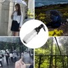WPKD BLUEIY Transparent Folding Umbrella, Portable Trifold Rain Umbrellas, Lightweight