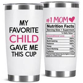 SHANAR Gifts for Mom from Daughter Son - Mothers Day Gifts for Mom Wife Mama - Inspirational Birthday & Holiday Gift for Moms, Christmas Gift Ideas for Moms Mother from Kids - 20 Oz White Tumbler