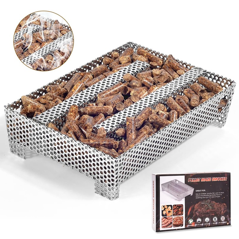 5" x 8" Pellet Smoker Tray 12 Hours of Billowing