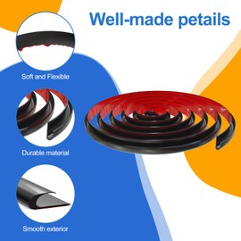 Ameri PVC Plastic Rain Gutter for Cars, Vans, and RVs, Easy to Install Flexible Drip Rail Molding to Control Water Runoff (40ft, Black)