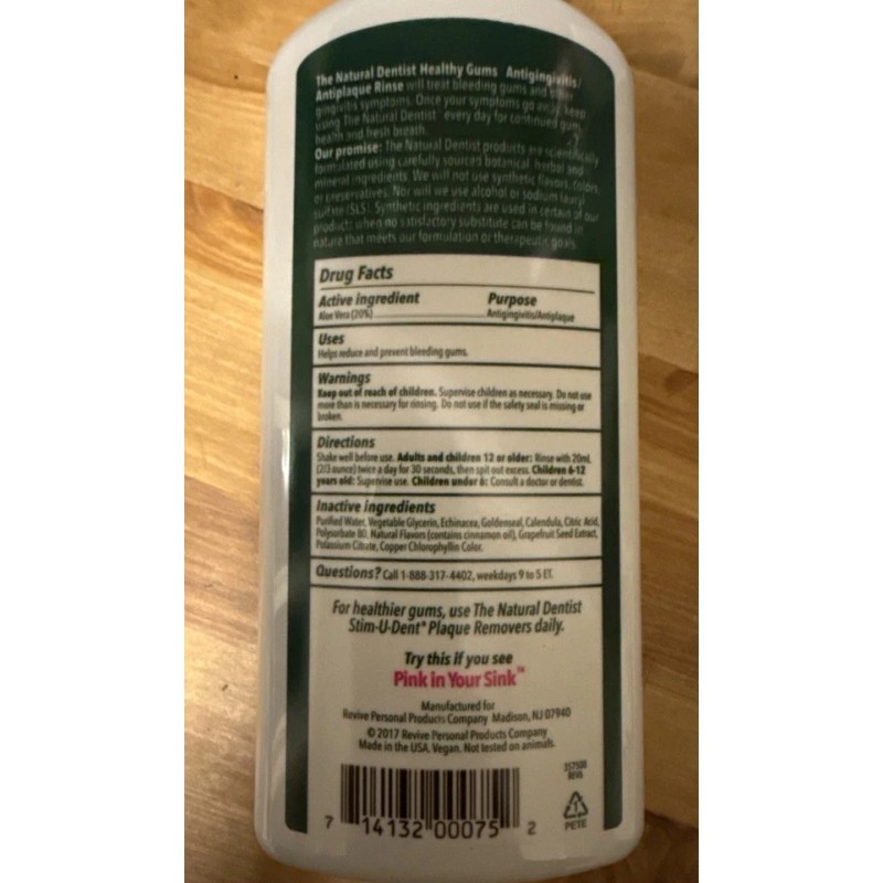Natural Dentist (3) Natural Dentist Healthy Gums Antigingivitis Rinse Peppermint