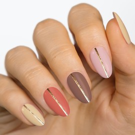 MOYOU LONDON Semi-cured UV Gel Strips - Pack of 20 - Gel Nail Foils UV Hardening for Salon Quality Manicure