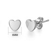 Philip Jones Silver Plated Heart Stud Earrings