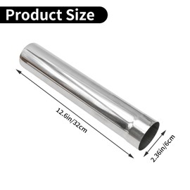 Hoypeyfiy 2.36'' Stove Pipe, 2PCS Lengthen Straight Chimney, Stainless Steel Flue for Stove Exhaust