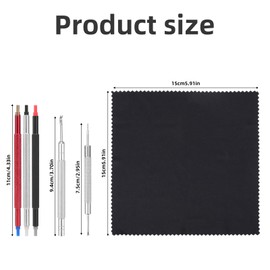5pcs Watch Hand Repair Setting Tool Kit, Compact Watch Adjuster Press & Removal Set with 3 Pressers & 2 Removers Levers, Watchmaker Maintenance Adjustment