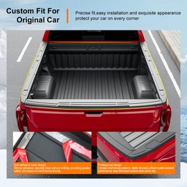 powoq 5.8FT Truck Bed Rail Caps Compatible with 2019-2026 Chevy Silverado GMC Sierra 1500 Truck Bed Rail Cover TPE Tailgate Cap Top Protector Replacement for 2019-2026 Chevy Silverado Accessories