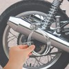 ULTECHNOVO Stainless Steel Motorcycle Exhaust Clamp Hose Bracket Hanger for