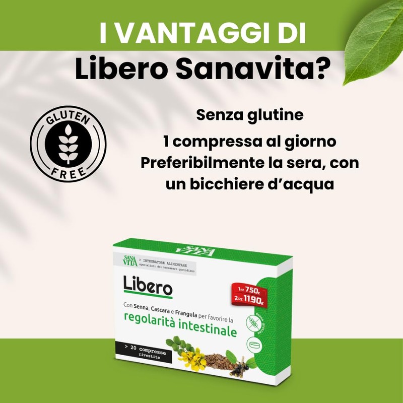Sanavita Libero Integratore Alimentare per la Regolarità del Transito Intestinale