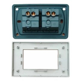 CL Apagador Doble Reforzado Switch De 2 Lineas Metalico