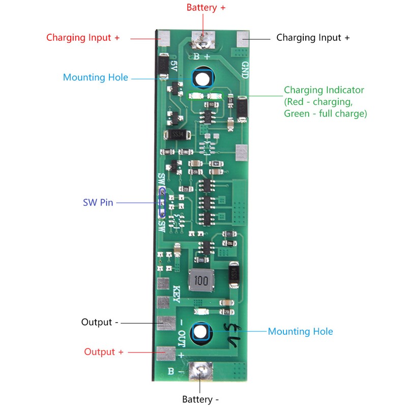 5V UPS 18650 Lithium Battery Boost Step Up Charging Module