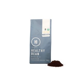 Healthy Bean Coffee - Low Acid Coffee, Superfood Infused Ground Coffee, USDA Organic, Mycotoxin Free, Semi-Dark Roast, 10oz