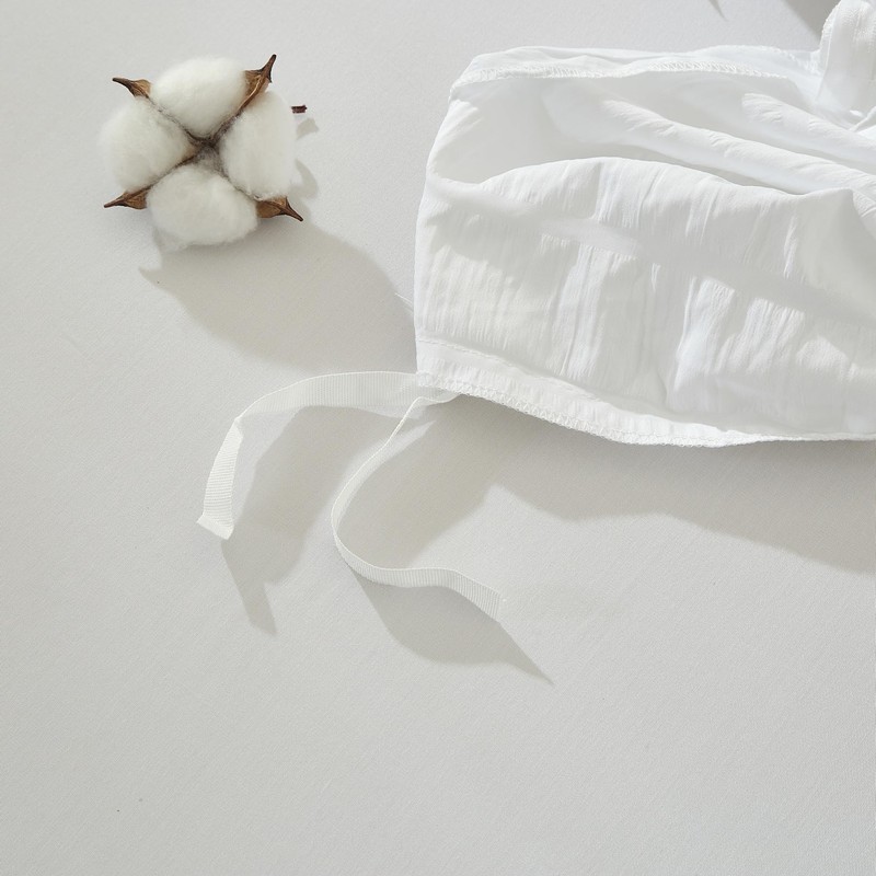 YASMENG Seersucker Duvet Cover 140 x 200 cm White Striped