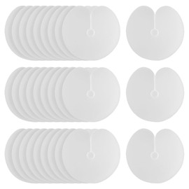 50 Pcs 5.5cm Hair Heat Shield Guards Hair Shield Circulars Fusion Glue Protectors Hair Round Templates Hair Extension Accessories with Single Hole