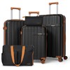 Luggage Sets 5 Pcs, Hardshell Lightweight Durable Suitcase With TSA-Lock