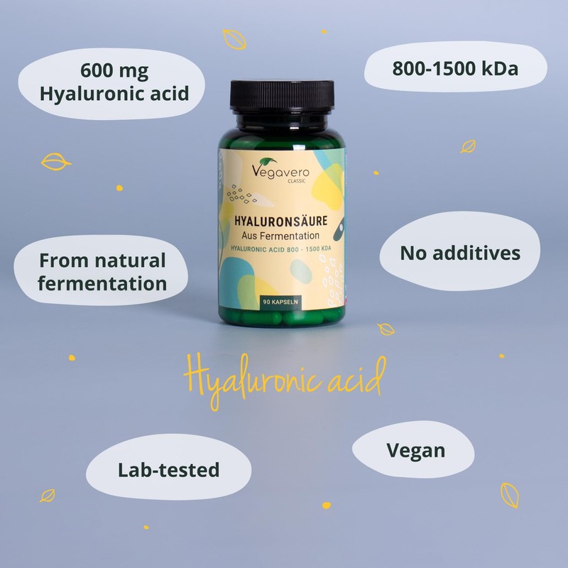 Vegavero Hyaluronic Acid Supplements | NO Additives, Lab-Tested | High