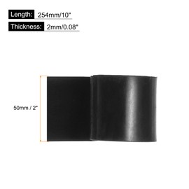 sourcing map Solid Rubber Sheet 3/32" Thick x 2" Wide x 10" Long, Anti-Slip Neoprene Rubber Roofing Material for Gaskets DIY Material, Pads, Seal, Bumpers