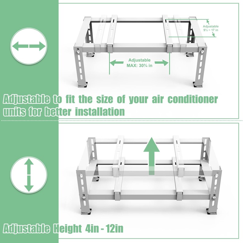 Memrita Mini Split Ground Stand for 9,000-24,000 BTU Air Conditioners