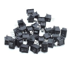 Mecion 30Pcs KCD11 AC 3A 250V On/Off 2 Position 2 Pin SPST Boat Rocker Switch