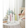 Stmarry Multicolored Pastel Flameless Taper Candles with Remote and Timer,