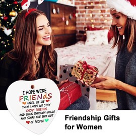 BAOXUE Friends Christmas Ornaments 2024,Friendship Ornaments for Women,Friendship Gifts Heart Ornaments for Xmas Tree,Bestfriend for Women Friends