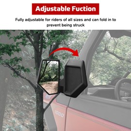 XUTVOTOR Side Mirrors for Polaris Xpedition XP/ADV, Adjustable Folding Rearview Mirrors w/A-pillar Mounts for Polaris Xpedition XP XP5/ ADV ADV5 Ultimate/NorthStar 2024 Accessories, Replace #2884491