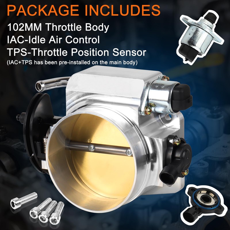 LOREADA LS 102mm Big Mouth Throttle Body for LS1 LS2