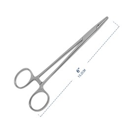 Crilewood Needle Holder 6" Locking Ratched Dental Veterinary Surgical Instruments Stainless Steel (6)