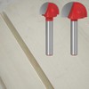 2 Piece Set of 2 Carbide U-Groove Bits, Shanks, Round