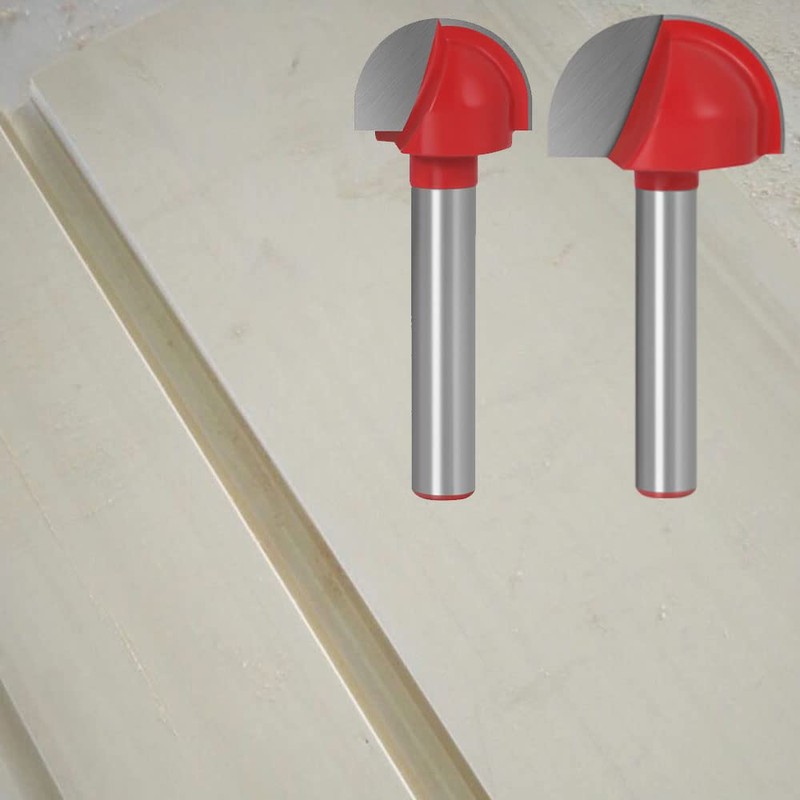 2 Piece Set of 2 Carbide U-Groove Bits, Shanks, Round