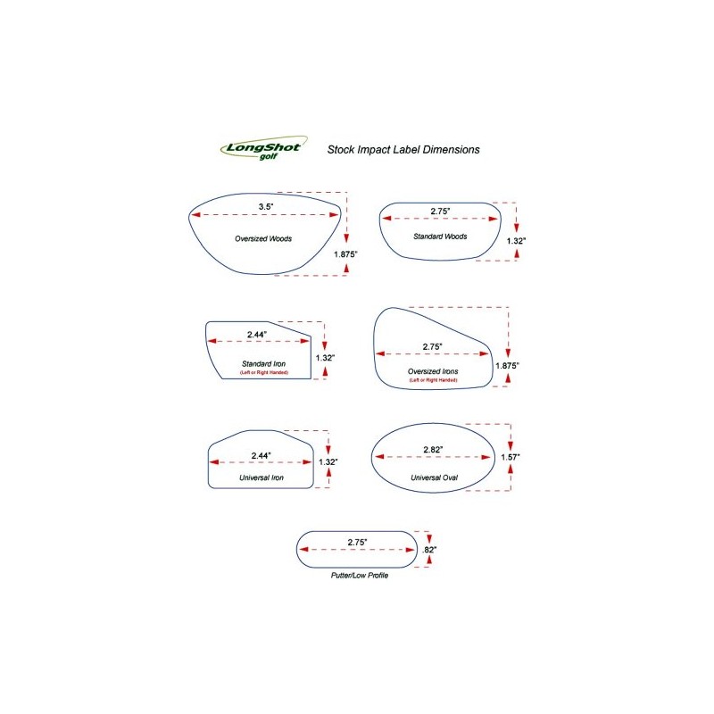 LongShot Golf 75 Label Refill Pack, Model: 75 Label Refill