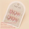 30PCS French False Nails with Glue, Square Stick On Nails