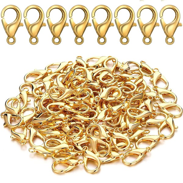 KEWAYO 300pcs Lobster Clasp Claw Clasp Large Lobster Claw Clasps