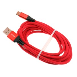 Red 6ft USB-C Cable Type-C Charger Cord Compatible with Lenovo Tab Plus 11.5" (2024)/K11 Plus 11.45" (2024)/Tab K10 10.3" (2021), Power Wire Long Braided Fast Charge