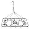 Multifunction Aluminum Alloy Laundry Drying Rack with 26 Clips for