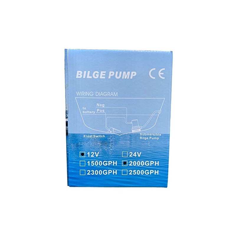 SAILFLO 2000 GPH Fully Submersible 12 Volt Electric Bilge Pump