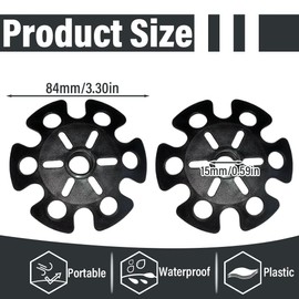 EORPAVU Hiking Poles, 4 Pieces Rubber Trekking Pole Tips Hiking Trekking Pole Tips Rubber Foot Protector Fits Most Standard Trekking Poles (Black)