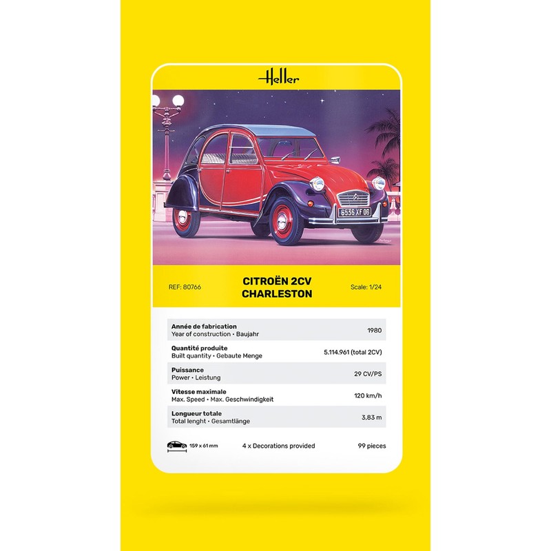 Heller 80766 Model Car Citroën 2CV Charleston